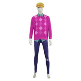 KPop Demon Hunters (2025) Baby Saja Pink Top Blue Trousers Set Outfits Cosplay Costume